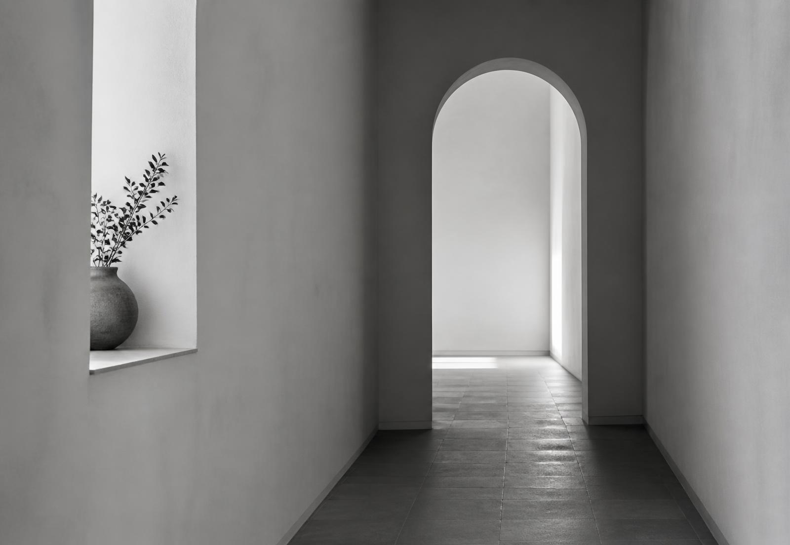 Calm minimal interior with soft daylight